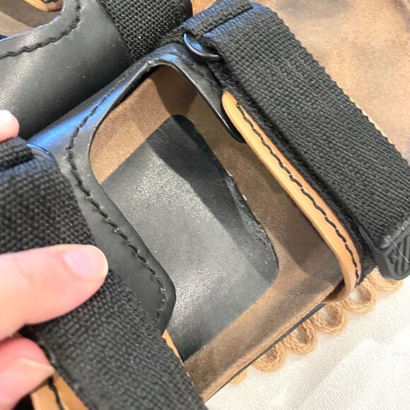 Zara Technical Sport Sandals Size EU 40 Black Tan Strappy - Picture 9 of 14